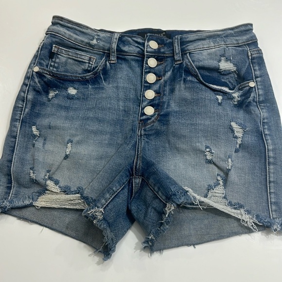 Judy Blue Pants - Judy Blue Size Large Distressed Jean Shorts Item# 9R